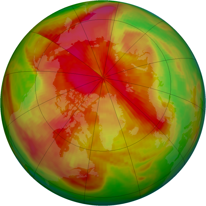 Arctic ozone map for 08 April 1982